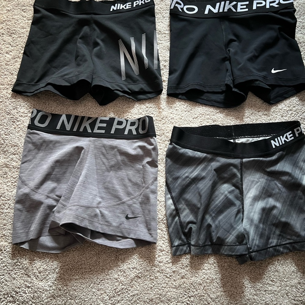 Nike Pro Black and Gray Shorts Collection